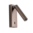 Italux 5906630853786 LED bodové nástenné svietidlo Cali | 2.5W integrovaný LED zdroj | 3000K | vypínač | hnedá