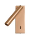 Italux 5906630853793 LED bodové nástenné svietidlo Cali | 2.5W integrovaný LED zdroj | 3000K | vypínač | zlatá