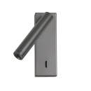 Italux 5906630853779 LED bodové nástenné svietidlo Cali | 2.5W integrovaný LED zdroj | 3000K | vypínač | sivá