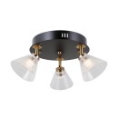 Italux WL-34393-3R-BK-HBR LED bodové stropné svietidlo Orella | 12W LED | 750lm | 3000K