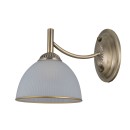 Italux WL-40653-1-ABR-WH nástenné svietidlo Fener | 40W E27 | mosadz | opálová