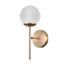 Italux WL-40827-1-HBR-CL nástenné svietidlo Padri | 5W G9 | zlatá | číra