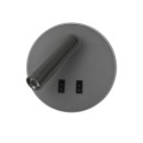 Italux WL-53742-1-GR LED bodové nástenné svietidlo Furla | 8W LED | 516lm | 3000K