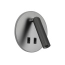 Italux WL-53742-1-GR LED bodové nástenné svietidlo Furla | 8W LED | 516lm | 3000K