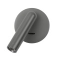 Italux WL-64834-1-GR LED bodové nástenné svietidlo Carda | 3W LED | 164lm | 3000K