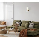 Italux WL-94981-1B-GD LED nástenné svietidlo Evans | 12W integrovaný LED zdroj | 3000K | zlatá | opálová