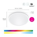 Philips 8720169072619 LED prisadené stropné svietidlo Wiz SuperSlim | 22W integrovaný LED zdroj | 2600 lm | 2700-6500K