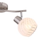 Globo 54025-2 prisadené stropné svietidlo Willy 2x40W | E27 - matný nikel, biela