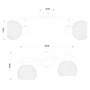 Globo 54025-2 prisadené stropné svietidlo Willy 2x40W | E27 - matný nikel, biela