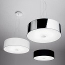 závesné svietidlo - luster Ideal lux WOODY 5x60W E27 - chróm / biela