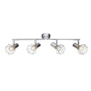 Globo 54802-4 prisadené nástenné či stropné bodové svietidlo Xara I 4x40W | E14 - chróm