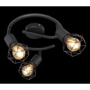 Globo 54802S-3 prisadené stropné svietidlo Xara 3x40W | E14 - čierna