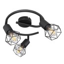Globo 54802S-3 prisadené stropné svietidlo Xara 3x40W | E14 - čierna