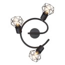Globo 54802S-3 prisadené stropné svietidlo Xara 3x40W | E14 - čierna
