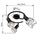 Globo 54802S-3 prisadené stropné svietidlo Xara 3x40W | E14 - čierna