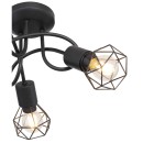 Globo 54802S-3D prisadené stropné svietidlo Xara 3x40W | E14 - čierna
