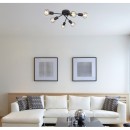 Globo 54802S-6 prisadené stropné svietidlo Xara 6x40W | E14 - čierna