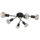 Globo 54802S-6 prisadené stropné svietidlo Xara 6x40W | E14 - čierna