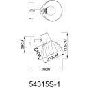 Globo ZACHERY 54315S-1 bodové nástenné svietidlo E14
