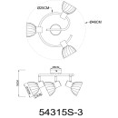 Globo ZACHERY 54315S-3 bodové stropné svietidlo E14