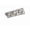zápustné bodové svietidlo Philips 3X50W GU10 - lesklý chróm
