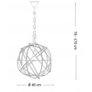Ideal Lux 155968 závesné stropné svietidlo Konse Oro 1x60W | E27 - zlaté