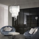 Ideal Lux 117737 závesné stropné svietidlo Carlton 8x40W | E14 - chróm