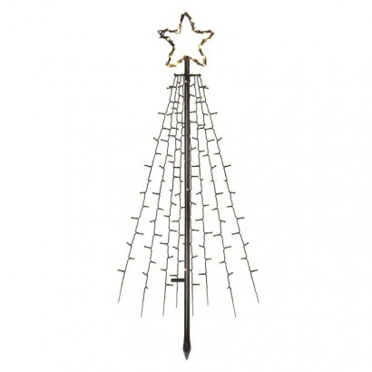 Emos DCTW02 LED vianočný strom 180 cm 180LED | 6W | IP44 - teplá biela, časovač, kovová
