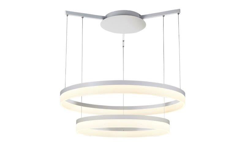 Azzardo AZ1295 LED závesné stropné svietidlo Zola 80/60 1x56W | 5600lm | 3000K | IP20 - biela