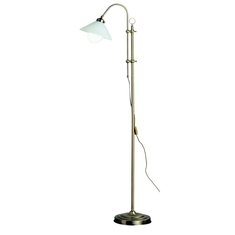Globo 6871-1 stojaca lampa Landlife 1x60W | E27 - mosadz, opál ...