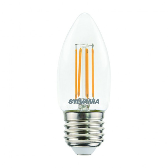 Sylvania 0029366 LED žiarovka filament 1x4,5W | E27 | 470lm | 2700K- stmievateľná, číra