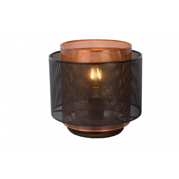 Lucide 02504/01/30 stolná lampička Orrin 1x60W | E27 - čierna, kov, vypínač na kábli