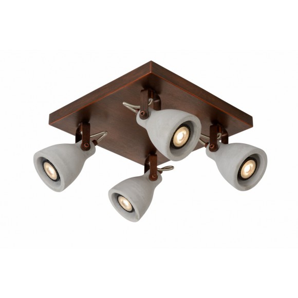 LED stropné svietidlo bodové svietidlo Lucide concrete-LED 05910/19/17 4x5W GU10