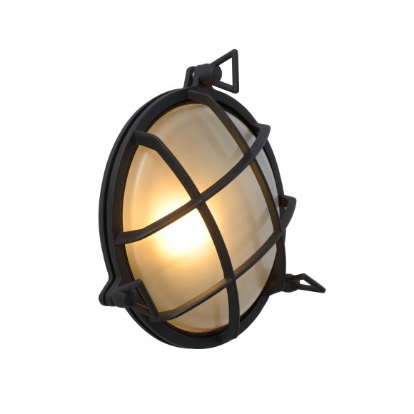 Lucide 11890/25/30 nástenná vonkajšia lampa Dudley 1x40W | E27 | IP65 - čierna, stmievateľná