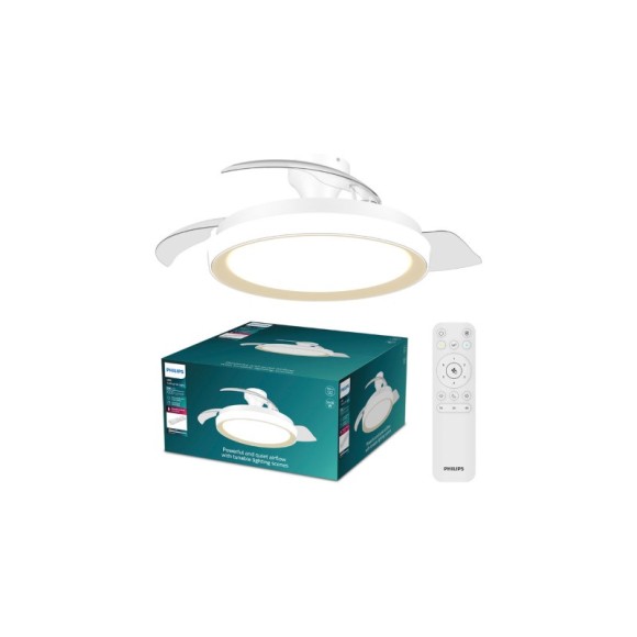 Philips 8721103096067 LED ventilátor s osvetlením Bliss  | 35W integrovaný LED zdroj | 4500lm | 2700-6500K | stmievač | diaľkové ovládanie | zlatá