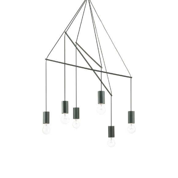 Ideal Lux 158860 závesné stropné svietidlo Pop Nero 10x60W | E27 - čierne