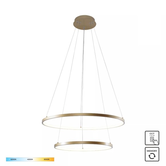 Zuma Line 18140GD-2 LED závesné stropné svietidlo BRENO | 50W integrovaný LED zdroj | 3000/4000/6000K