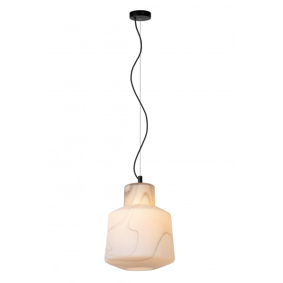 Lucide 20418/01/31 závesné stropné svietidlo Alistair 1x40W | E27 - biela, sklo, stmievateľná