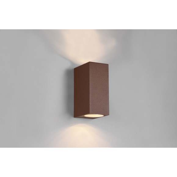 Trio 204269224 vonkajšie nástenné svietidlo Roya 2x35W | GU10 | IP44 - hrdza