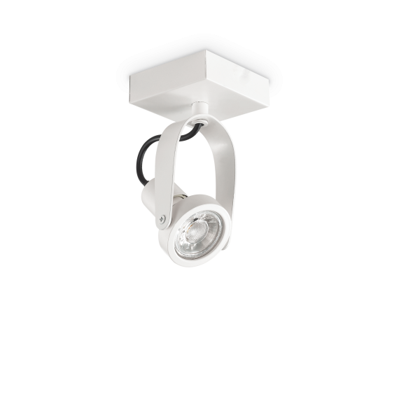Ideal Lux 229553 bodové stropné svietidlo Glim 1x50W | GU10 | IP20 - nastaviteľné, biela