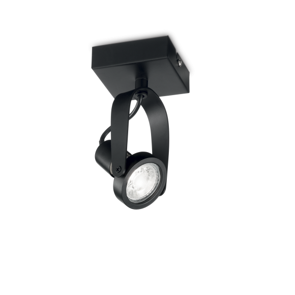 Ideal Lux 229560 bodové stropné svietidlo Glim 1x50W | GU10 | IP20 - nastaviteľné, čierna