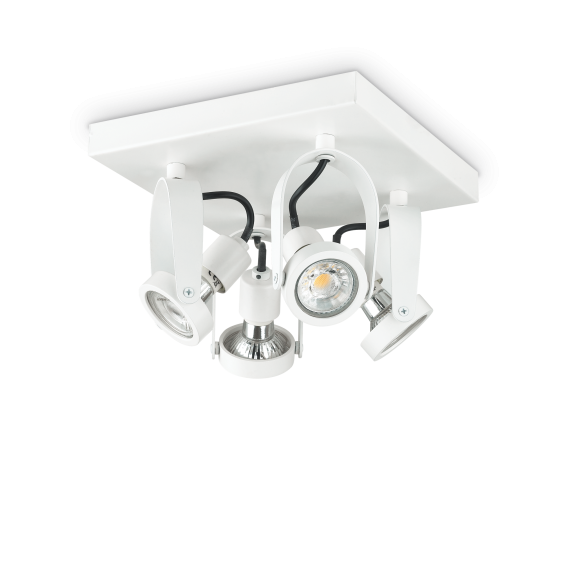 Ideal Lux 229614 prisadené stropné bodové svietidlo Glim 4x50W | GU10 | IP20 - nastaviteľné, biele
