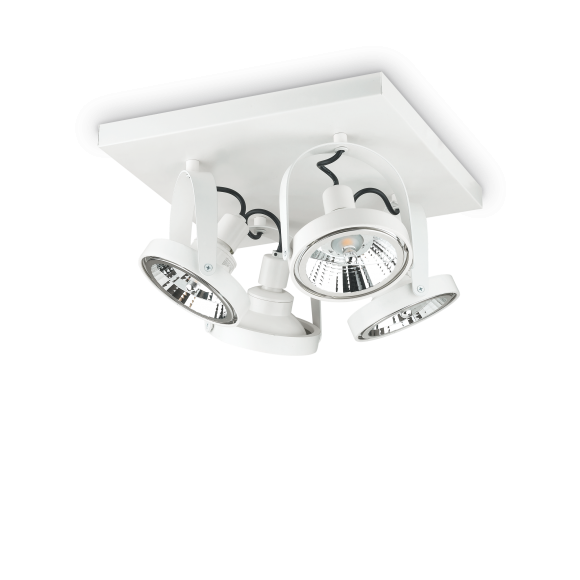 Ideal Lux 229638 prisadené stropné bodové svietidlo Glim 4x50W | GU10 | IP20 - nastaviteľné, biele