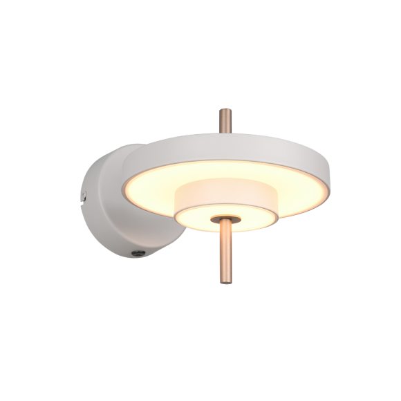 Trio T240270176 LED nástenné svietidlo KEATON  | 10W integrovaný LED zdroj | 1x1200lm | 2300+3000+4000K | Trio - SwitchDimmer | sivá