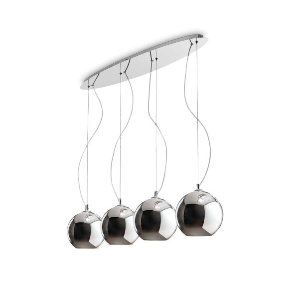 Ideal Lux 250366 závesný stropný luster Nemo 4x60W | E27 - chrómový povrch