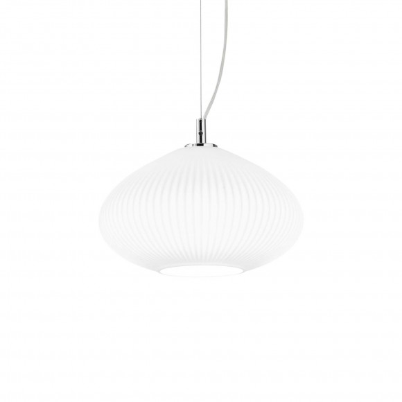 Ideal Lux 264509 závesné stropné svietidlo Plisse Sp1 1x60W | E27 - chróm, biela