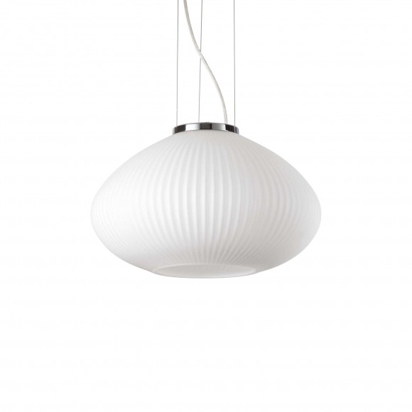 Ideal Lux 285184 závesné stropné svietidlo Plisse Sp1 1x60W | E27 - chróm, biela