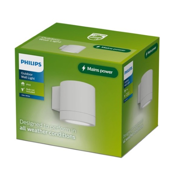 Philips 8721103104953 vonkajšie nástenné svietidlo Fylx  GU10 | biela