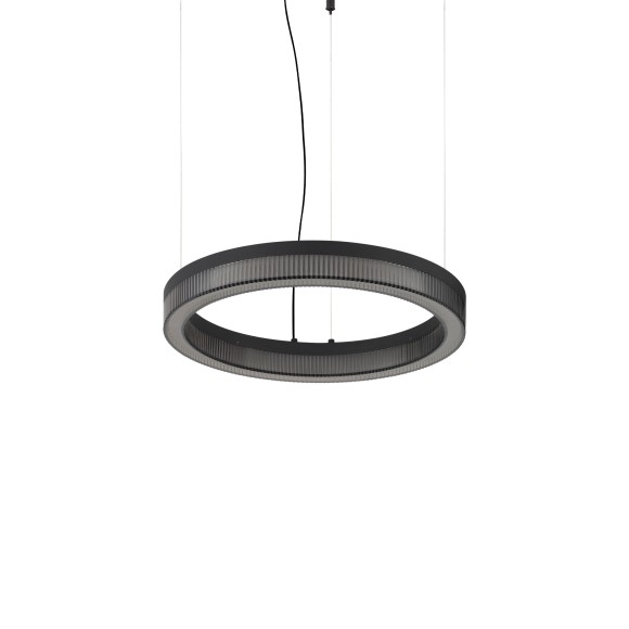 Ideal lux 339139 LED závesné stropné svietidlo CROWN  | 21W integrovaný LED zdroj | 540lm | 3000K | na lanku | sťahovacie | čierna
