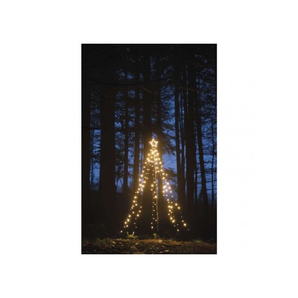 ZY2259 LED vianočný kovový strom 1x6W | IP44 | 180 žiaroviek - časovač